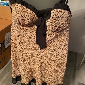 Leopard print Gilligan & O’Malley lingerie set XXL